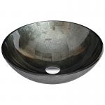 Round Single Bowl Bathroom Sink With Foil Classic Countertop Vanity Basin
