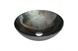 China Round Single Bowl Bathroom Sink With Foil Classic Countertop Vanity Basin supplier