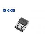 Curling SMT female Usb Connector Pcb Mount Socket 30 Milliohms for sale