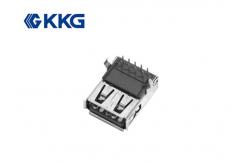 China Curling SMT female Usb Connector Pcb Mount Socket 30 Milliohms supplier