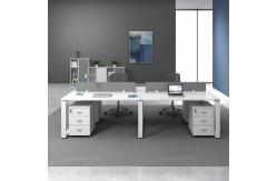 China Waterproof Office Workspace Desk Stain Resistant White With PVC Edging supplier