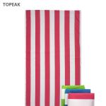 Pink And White Striped Beach Towel Personalized 180x90cm for sale