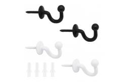 China Bedroom Drapes Metal Accessory Tie Back Hooks For Curtains Elegant Black supplier