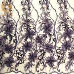 Patterned 3D Handwork Beaded Lace Fabric For Wedding Clothes for sale