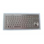Compact Format Metal Keyboard With Trackball IP67 Panel Mount PS2 USB for sale