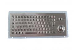 China Compact Format Metal Keyboard With Trackball IP67 Panel Mount PS2 USB supplier