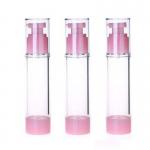 Pink Color Normally Used Plastic 50ml Airless Pump Bottle For Cosmetic Personal Care for sale
