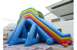 China 0.55mm PVC Tarpaulin Giant Inflatable Slide With Double Stitching supplier