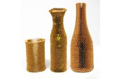 China Custom Eco Friendly Kraft Honeycomb Paper Sleeves Bottle Covers Cushioning Protective supplier