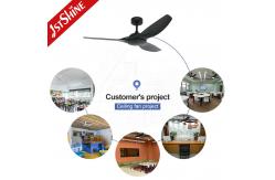 China Simple Design 6 Speed Remote Control Black Ceiling Fan Without Light 1stshine OEM supplier