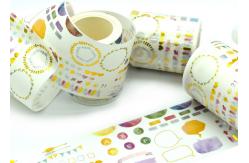 China Single Sided Colorful 15mm Geometric Foil Washi Tape supplier