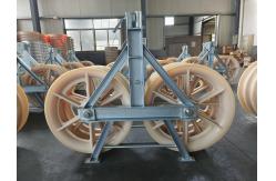 China Tandem Sheaves Pulley Blocks For Stringing 2 Or 3 Conductors supplier