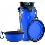 Pet Travel Water Collapsible Dog Bowls 2 In 1 Blue M Size for sale