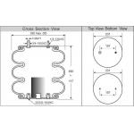 W01-358-8029 Firestone Suspension Air Spring Triple Convoluted Air Actuator