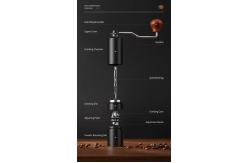 China Wooden Hand Steel Flat Burr Manual Coffee Grinder Adjustable 28g 12 Settings supplier