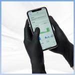 Highly Elastic Black Synthetic Nitrile Gloves For Hairdressing Nail Industry for sale