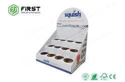 China Custom Printed Recyclable Retail Promotion Cardboard Counter Display Boxes With Holes supplier
