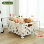 H30cm Plastic Laundry Hamper With Wheels For Living Room Hotel