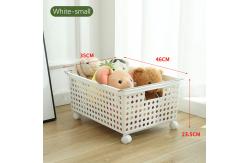 China H30cm Plastic Laundry Hamper With Wheels For Living Room Hotel supplier