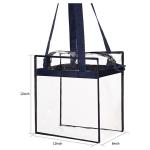 Plastic Tote Bag With Zipper Closure Transparent