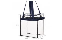China Plastic Tote Bag With Zipper Closure Transparent supplier