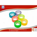 Colored Rainbow BOPP Self Adhesive Stationery Tape High Bonding With Plastic Core for sale