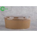 Recyclable Disposable Paper Soup Bowls With BOPS Clear Lid Grease Resistant for sale