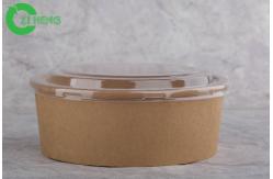 China Recyclable Disposable Paper Soup Bowls With BOPS Clear Lid Grease Resistant supplier
