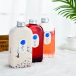 Transparent PET 400ml 15cm Disposable Juice Bottles for sale