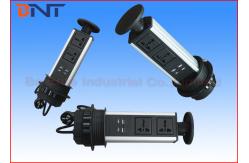 China Aluminum Alloy Shell Vertical Pull Up Power Socket With 2 USB Charger supplier
