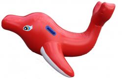 China Small Red Dolphin Inflatable Water Floating Toys 3*1m for Park supplier