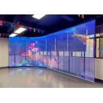Transparent Poster Curtain Display LED Cylinder 62500 Points/Square Meter SMD2121