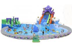 China Giant Inflatable Water Park For Kids  / Inflatable Pool With Slides supplier