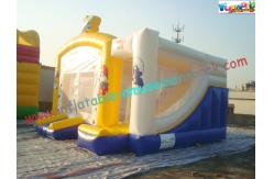 China 155KG Blue Inflatable Bouncy Castles Slide For Garden / Playground supplier