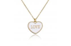 China 14K Heart Letter Pendant Necklace supplier