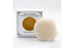 China OEM ODM Shell Shaped Skincare Dry Konjac Sponge Compostable supplier