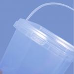 Printing Round 1 Liter Transparent Plastic Bucket for Chocolate Cookies Food Package