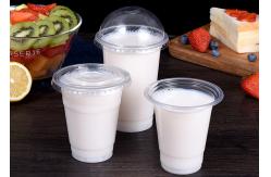 China Custom Printed Plastic Cup With Lids Disposable Eco Friendly PET PLA Clear 24oz supplier