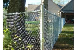 China Hot Dipped Link Chain Fence , Dark Green Residential Chain Link Fencing supplier