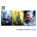 Buatiful Girl / Animal Print Lenticular , 3D Lenticular Pictures Changing Printing for sale