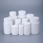 SCREW CAP Frosted White HDPE Plastic Pill Bottle Container for Capsules Storage for sale