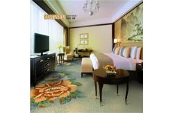 China Green Hand Knotted Woolen Carpets Axminster Green Forest Pattern Design supplier