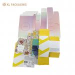 Pink Gradient Color Card Paper Box For Skin Care Essential Oil Holding Cardboard Box for sale