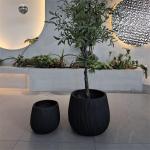 Fiber Clay Planter D370*H330mm 7-8 Years Indoor Life Time For Charcoal Oven / Barbecue Camping Burners for sale