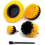 Yellow 5 Piece Power Scrubber Cleaning Kit With PP Bristle for sale