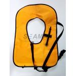 Neon Yellow Free Diving Inflatable Life Vests Buoyancy Snorkel Vest Water Safety Vest for sale