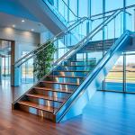 Polished SSS Stainless Steel Handrails with 6-12mm Side Steel Thickness for Glass Railings for sale