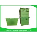 Recyclable Logistic Plastic Attached Lid Containers For Transporting
