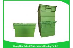 China Recyclable Logistic Plastic Attached Lid Containers For Transporting supplier