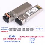 SFP10G 10 Gigabit Fiber Transceiver CWDM Color Light Optical Module 1270-1610nm for sale